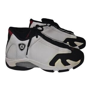 Nike Air Jordan 14 Retro White Black Gym Red Youth 4.5Y 654963-102 2014 No Box